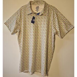 New Chalktalk Sports Men’s L Pickleball Polo White With Paddles NWT Stretch